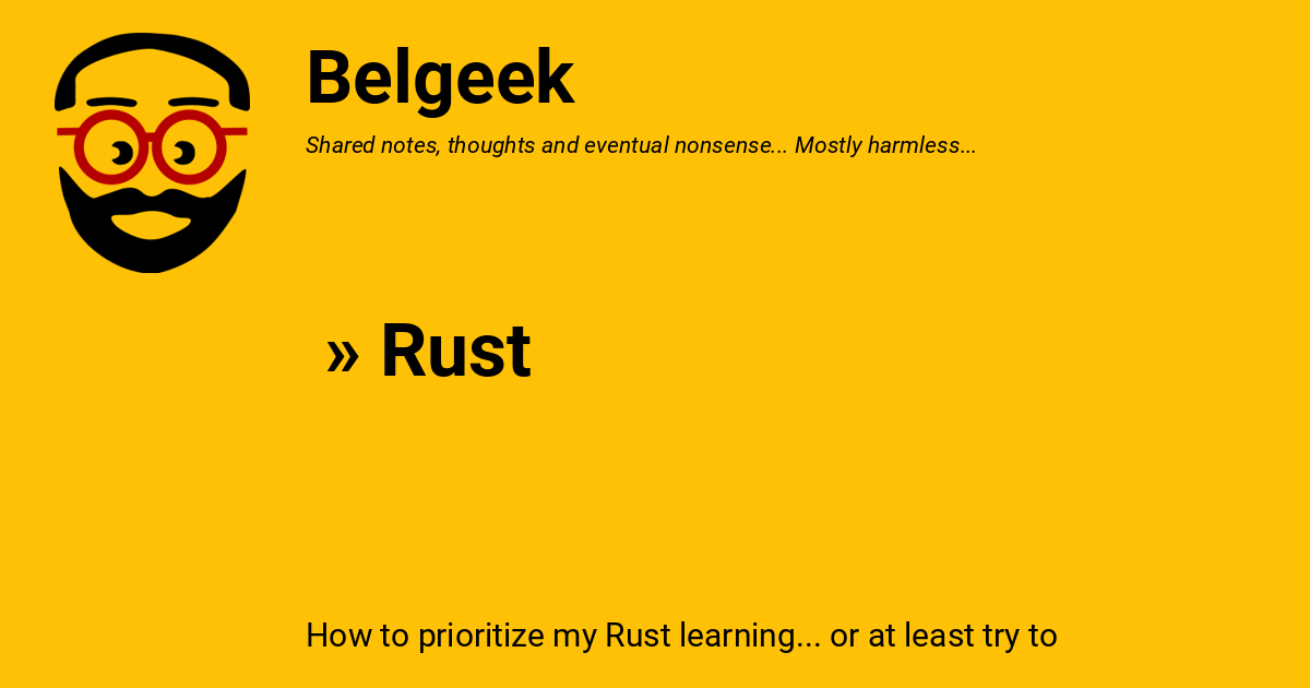 Rust Belgeek Rust belgeek